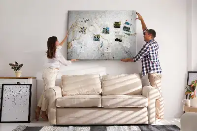 Tableau d’affichage en liège motif marbre décoratif