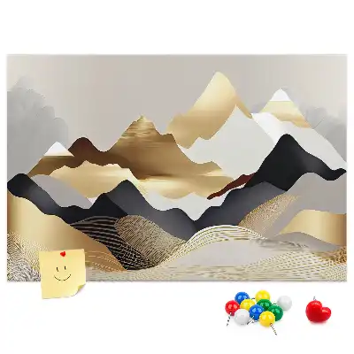 Tableau en liège déco Montagnes abstraction
