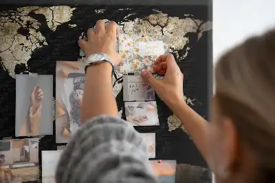 Tableau en liège décoratif carte du monde sécheresse