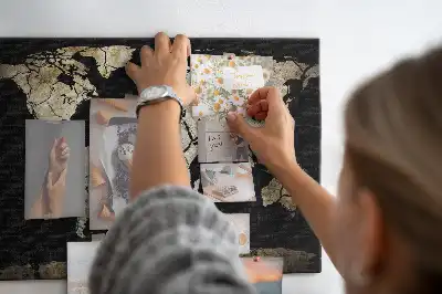 Tableau en liège décoratif carte du monde sécheresse