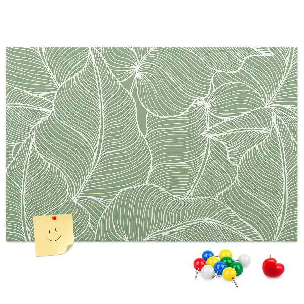 Tableau de liège motif feuilles nature