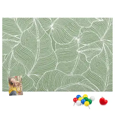 Tableau de liège motif feuilles nature