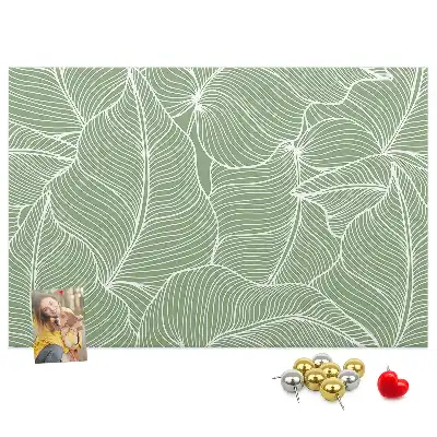 Tableau de liège motif feuilles nature