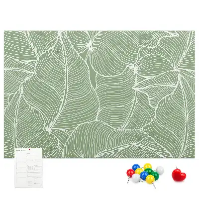 Tableau de liège motif feuilles nature