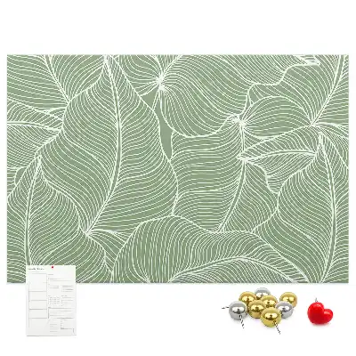 Tableau de liège motif feuilles nature