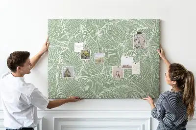 Tableau de liège motif feuilles nature