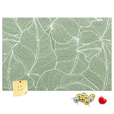 Tableau de liège motif feuilles nature