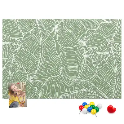 Tableau de liège motif feuilles nature