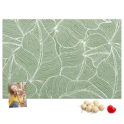 Tableau de liège motif feuilles nature