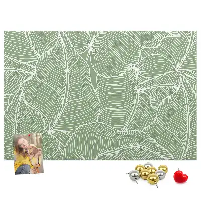 Tableau de liège motif feuilles nature