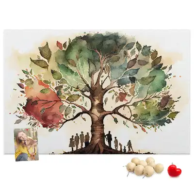 Tableau d’affichage en liège Généalogie arbre lignée
