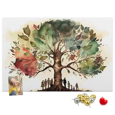 Tableau d’affichage en liège Généalogie arbre lignée
