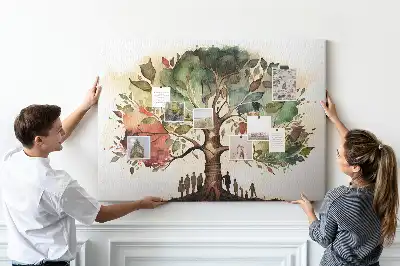 Tableau d’affichage en liège Généalogie arbre lignée