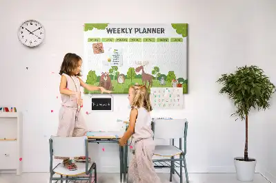 Tableau en liège déco Emploi du temps scolaire élève