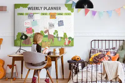 Tableau en liège déco Emploi du temps scolaire élève