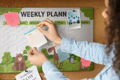 Tableau en liège déco Emploi du temps scolaire élève