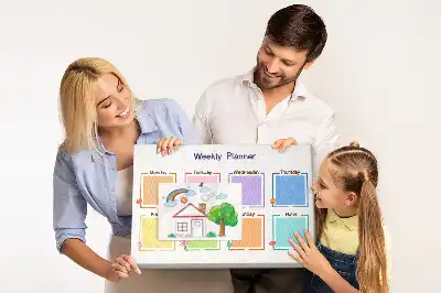 Tableau de liège Organisateur de sept jours travail