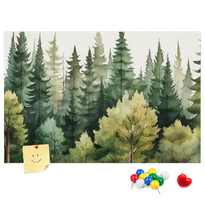 Tableau de liège Paysage forêt