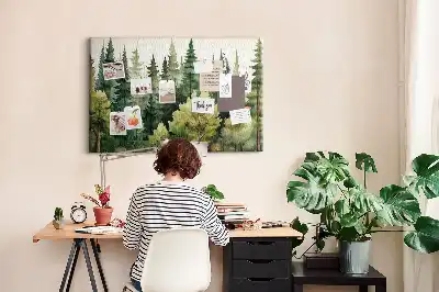 Tableau de liège Paysage forêt