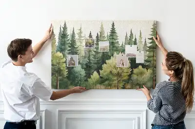 Tableau de liège Paysage forêt
