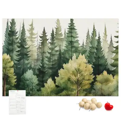 Tableau de liège Paysage forêt