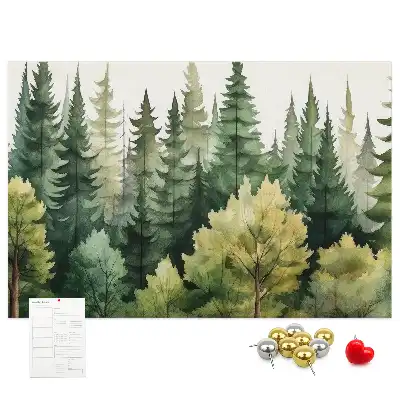 Tableau de liège Paysage forêt