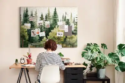 Tableau de liège Paysage forêt