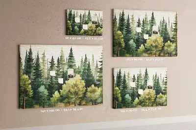 Tableau de liège Paysage forêt