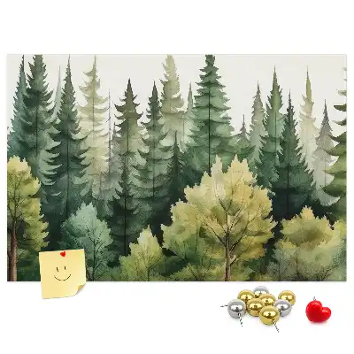 Tableau de liège Paysage forêt