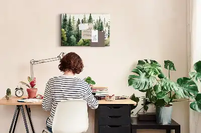 Tableau de liège Paysage forêt