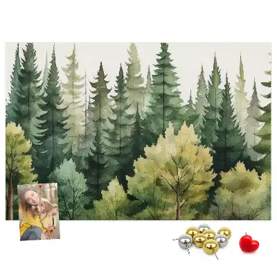 Tableau de liège Paysage forêt