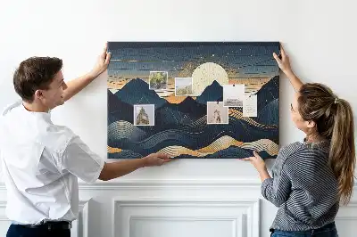 Tableau en liège déco Coucher de soleil paysage
