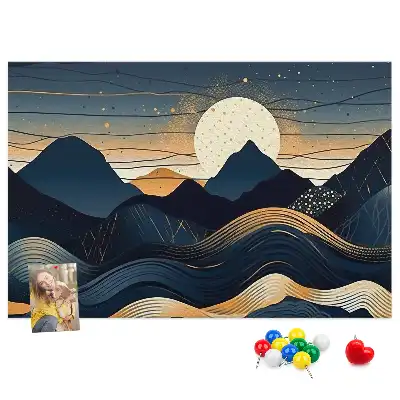 Tableau en liège déco Coucher de soleil paysage
