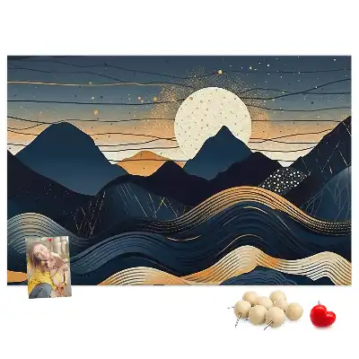 Tableau en liège déco Coucher de soleil paysage