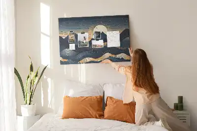 Tableau en liège déco Coucher de soleil paysage