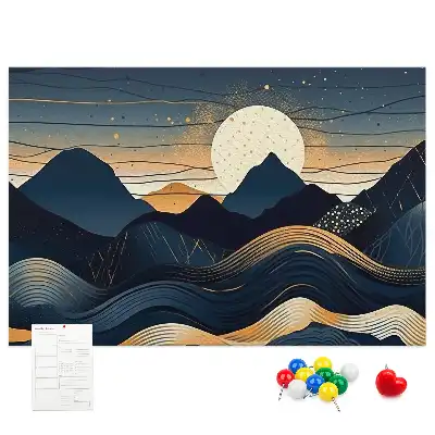 Tableau en liège déco Coucher de soleil paysage