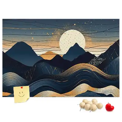 Tableau en liège déco Coucher de soleil paysage