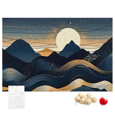 Tableau en liège déco Coucher de soleil paysage