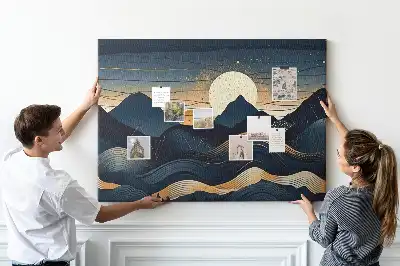 Tableau en liège déco Coucher de soleil paysage