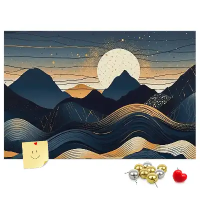 Tableau en liège déco Coucher de soleil paysage