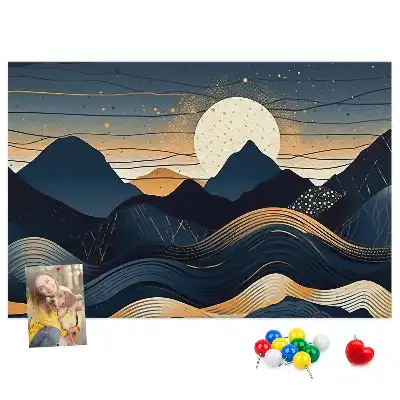 Tableau en liège déco Coucher de soleil paysage