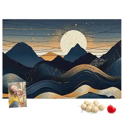 Tableau en liège déco Coucher de soleil paysage