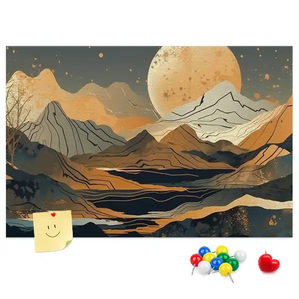 Tableau de liège paysage artistique moderne