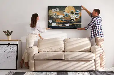 Tableau de liège paysage artistique moderne