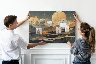 Tableau de liège paysage artistique moderne