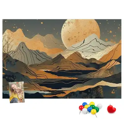 Tableau de liège paysage artistique moderne