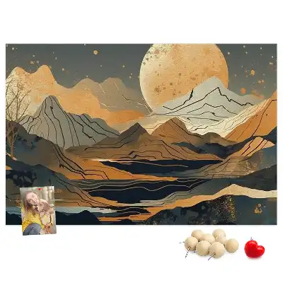 Tableau de liège paysage artistique moderne