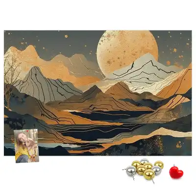 Tableau de liège paysage artistique moderne