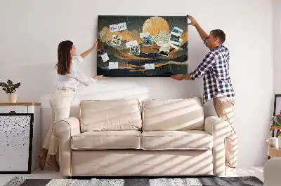 Tableau de liège paysage artistique moderne
