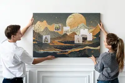 Tableau de liège paysage artistique moderne